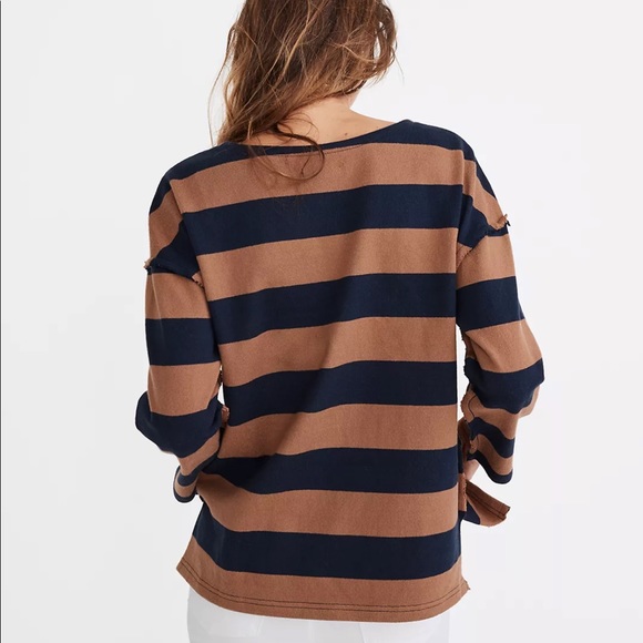 Madewell Striped Luxe Long Sleeve Tee - Picture 2 of 10